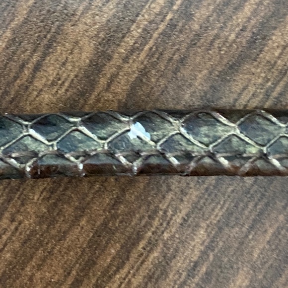 Iridescent Olive Faux Snakeskin Bag - Picture 4 of 8